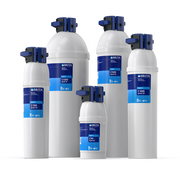 BRITA PURITY C Quell ST range showing C50, C150, C300, C500 and C1100 cartridges