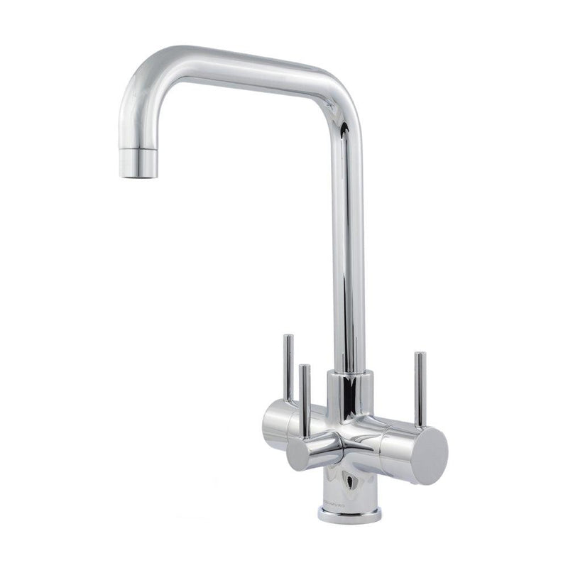 Acquapuro Monza 3 Way Filtered Water Tap in Chrome - Triple Lever - Filter Flair