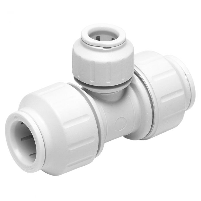 John Guest Speedfit Reducing Tee - 15mm x 15mm x 10mm Push Fit Fitting - Filter Flair