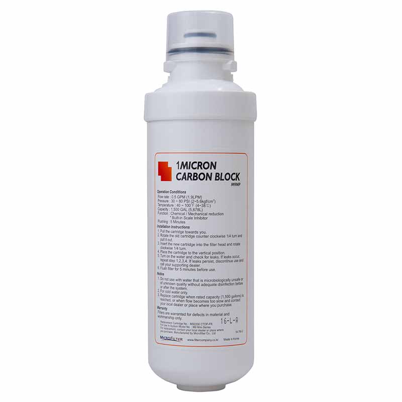 Microfilter M9MP 1 Micron Carbon Block Replacement Water Filter with Scale Inhibitor - Filter Flair