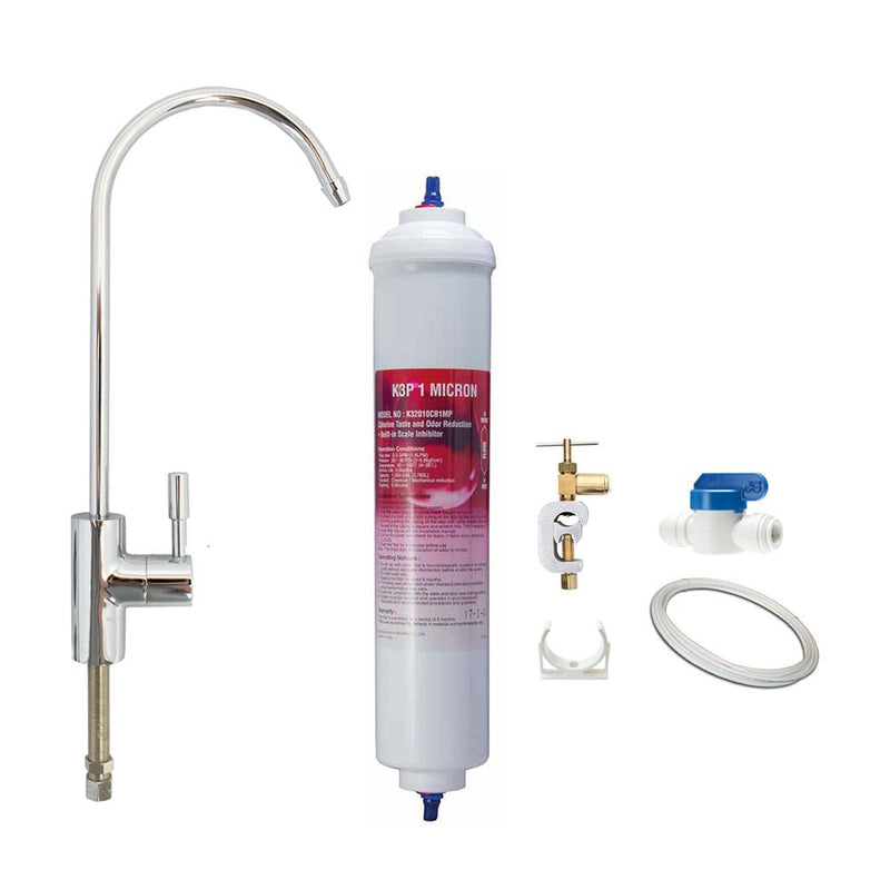 Under Sink Water Filter System with Limescale Inhibitor & Swan Neck Tap - Filter Flair